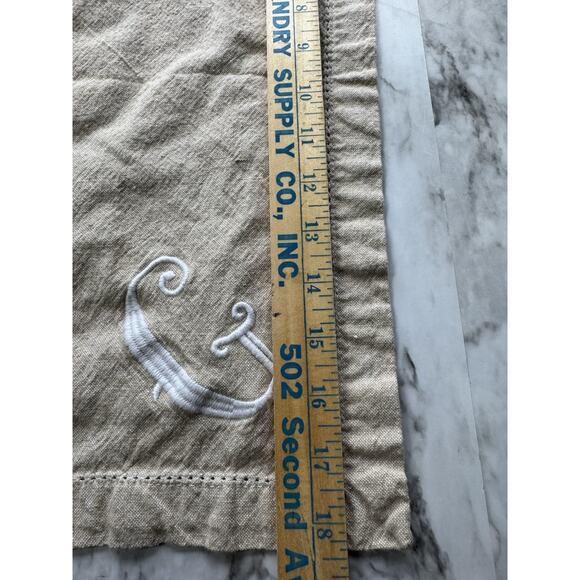 Mud Pie Cotton Initial Cotton Embroidered Dinner Napkin Set of 4 Letter G - Picture 7 of 7